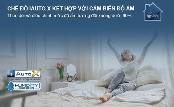 Máy lạnh Panasonic Inverter 2.5 HP CU/CS-XU24ZKH-8 - Chế độ iAuto-X kết hợp với Cảm biến độ ẩm